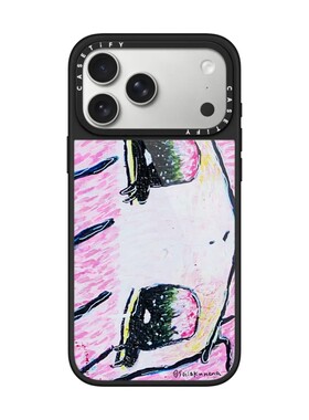 现货CASETiFY艺术家SAIAKUNANA粉红眼睛手机壳适用苹果iPhone17ProMax/Air/16/15/14/13Plus磁吸保护套摇滚潮