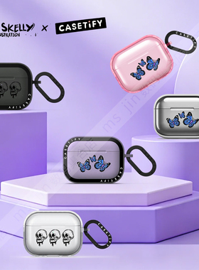 CASETiFY艺术家Sadskelly无线蓝牙耳机保护套适用苹果AirPods4/3雾面Pro/2/3强韧防摔壳镜面时尚印花卡通潮牌