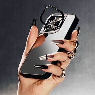 现货CASETiFY镜面镜框摄像头支架款适用苹果iPhone16 pro max磁吸手机壳15时尚潮牌可定制写名字情侣保护套