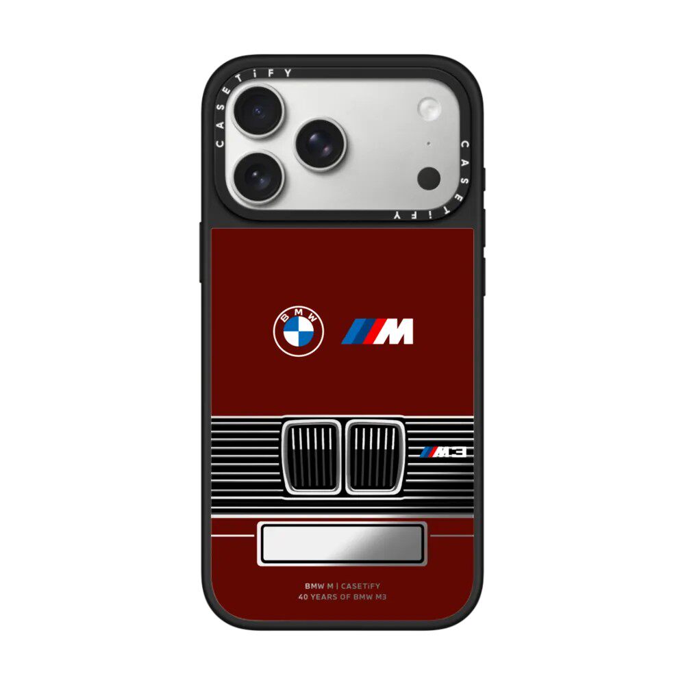 现货CASETiFY联名BMW宝马M3车牌E30定制红色手机壳适用苹果iPhone17ProMax/Air/16/15/14/13Plus磁吸保护套潮