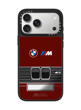 现货CASETiFY联名BMW宝马M3车牌E30定制红色手机壳适用苹果iPhone17ProMax/Air/16/15/14/13Plus磁吸保护套潮