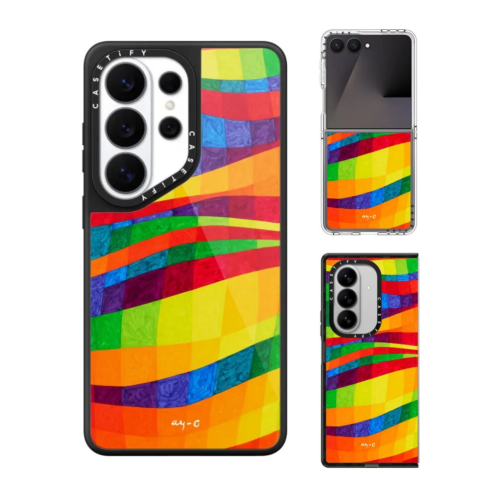 现货CASETiFY艺术家Ay-O彩虹田野手机壳适用samsung三星S26/25/24Ultra+Z Flip/Fold7/6磁吸保护套防摔时尚潮