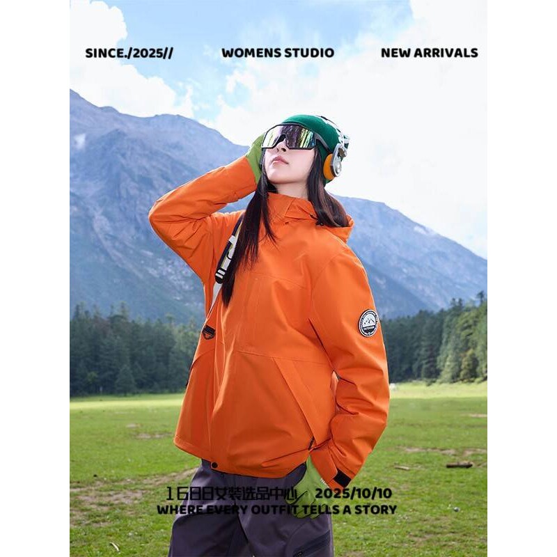 泉州犇潮服饰冲锋衣冲锋衣男女三合一抓绒两件套户外小个子外套女