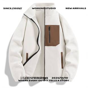 台州山门冲锋衣+打样生产保暖加绒立领抓绒衣男士冲锋衣内胆外套