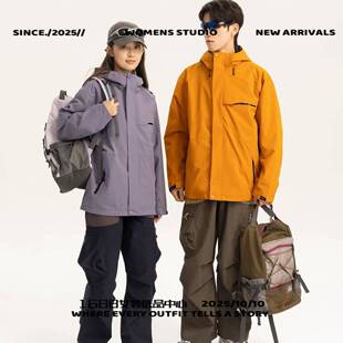 大仓华利安上海嘉乐新款冲锋衣男女三合一户外可拆卸防风防水保暖