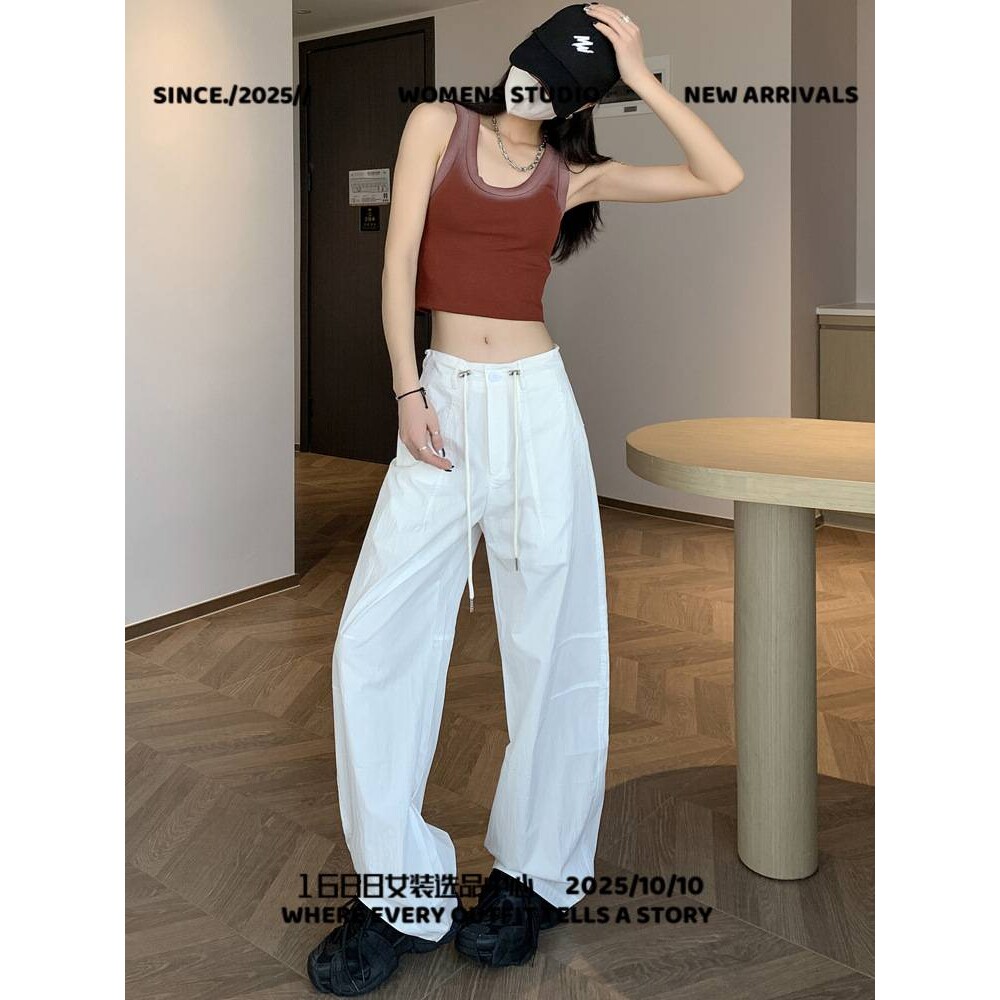 石狮市独登者服饰实拍镰刀工装裤女春款速干运动伞兵裤解构美式弯