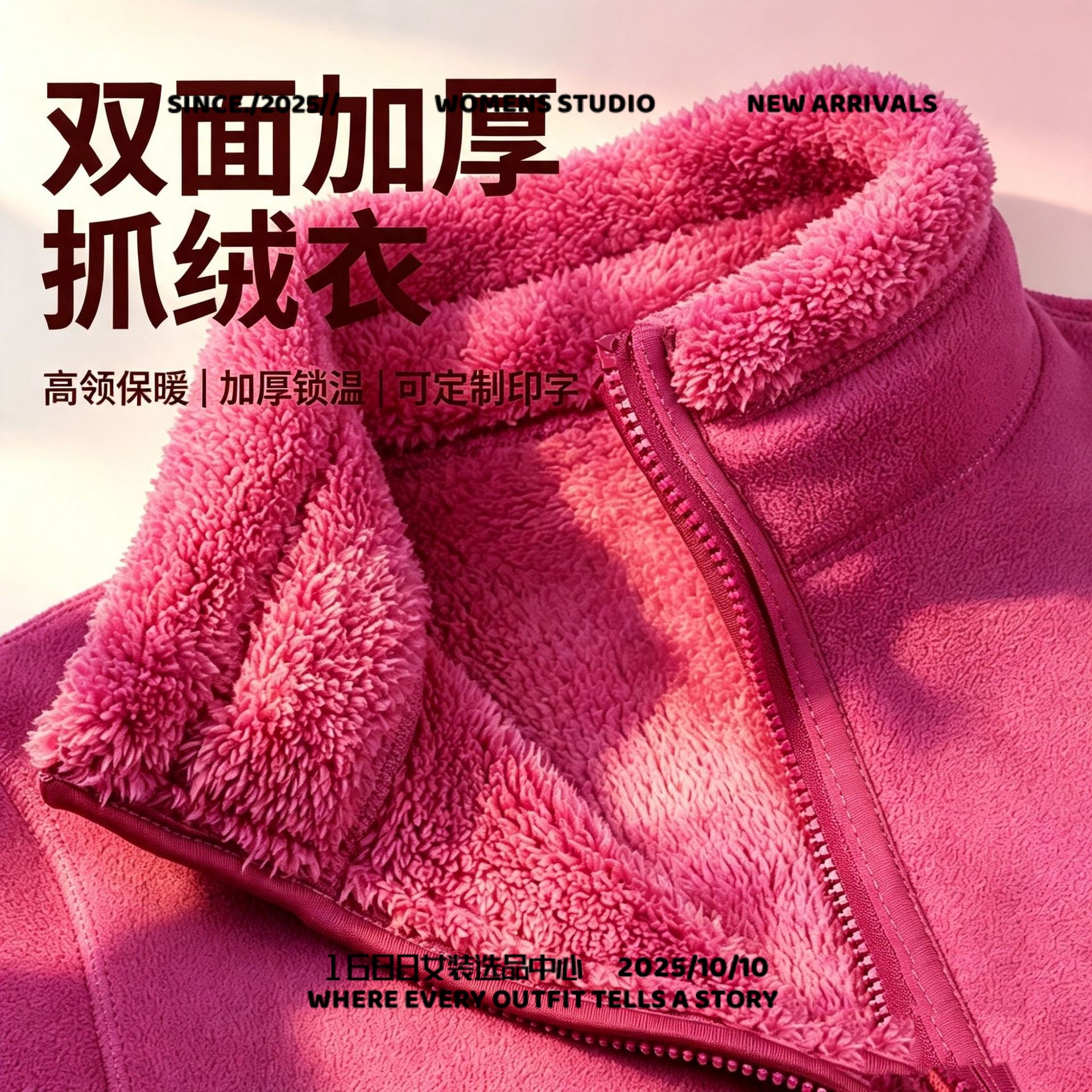 台州三门冲锋衣男式断码双面穿加厚抓绒衣女摇粒绒外套男户外服居