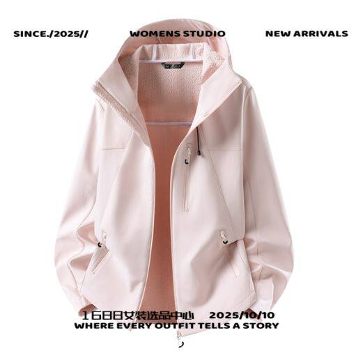 秋冬款新款软壳冲锋衣户外防风防水保暖登山服女潮流外套夹克男