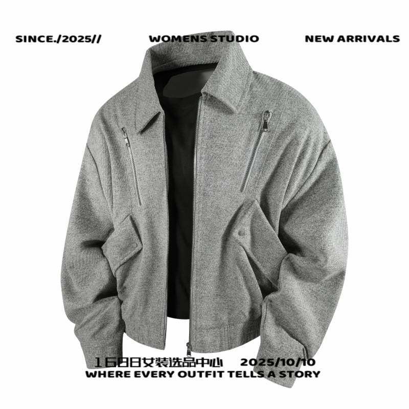 石狮浪印户外男式翻领皮衣外套男春秋美式潮流百搭拉链拉链皮夹克,男装,夹克,淘宝优惠券,粉丝福利购,淘宝优惠卷