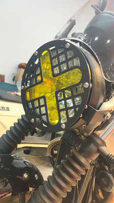 定制适用高金500大灯网罩灯网 GK1200改装大灯保护网罩灯罩前挡风
