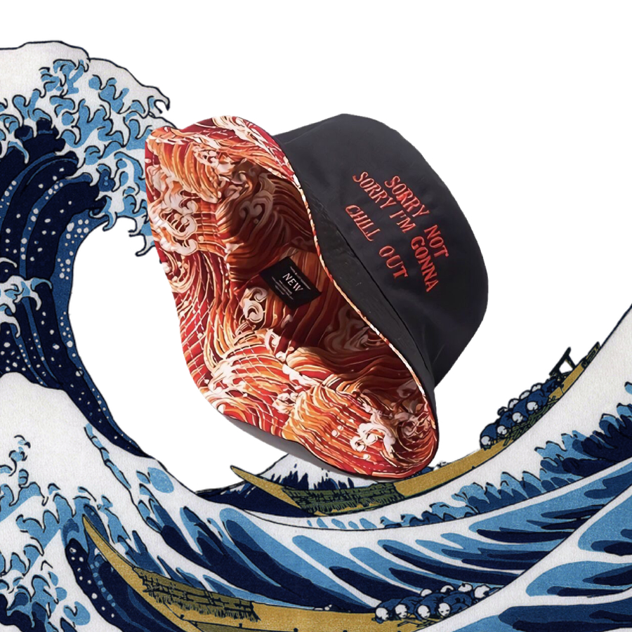 原宿浮世绘盆帽欧美百搭潮牌个性