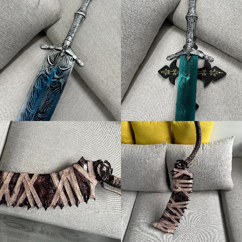 游戏血源诅咒锯齿猎人锯齿砍刀COS角色扮演装备玻璃钢道具模型