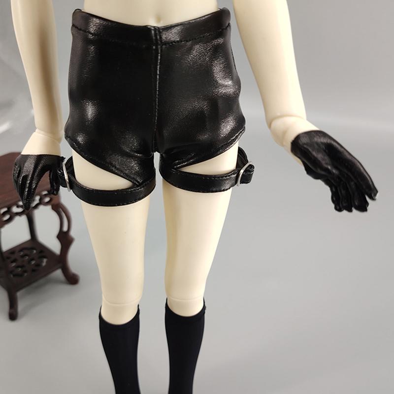 bjd弹力Pu辣妹风折腰弹力双腿环皮短裤满78包邮