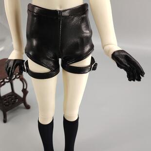 bjd弹力Pu辣妹风折腰弹力双腿环皮短裤满78包邮