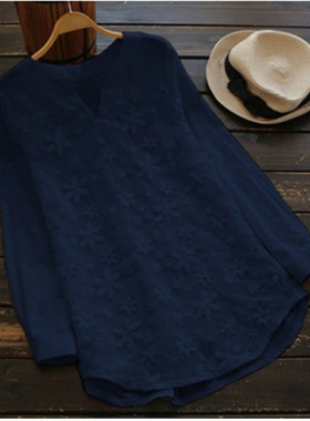 Lace T-Shirts For Women White tshirt Tops Clothes Longsleeve