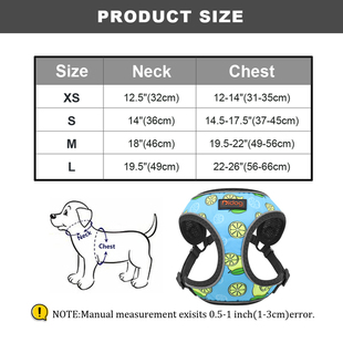 Cute Fruit Small Dog Harness Vest Print Cat Puppy Harness Me
