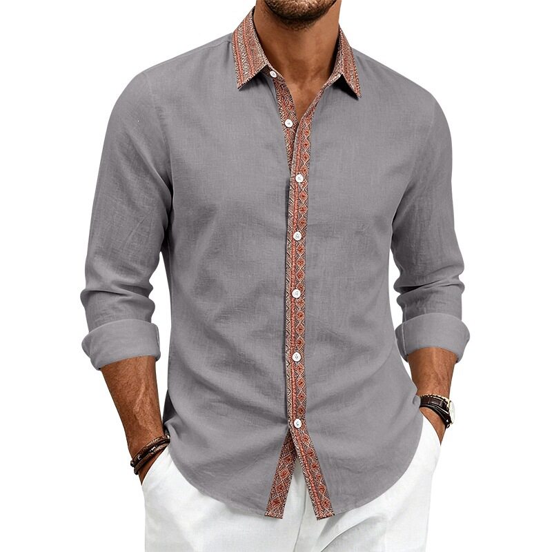 men's casual long shirts buttons cardigan 男士长袖衬衫上衣