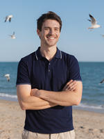 men's Quick drying short sleeve fitness casual polo shirt thumbnail 4