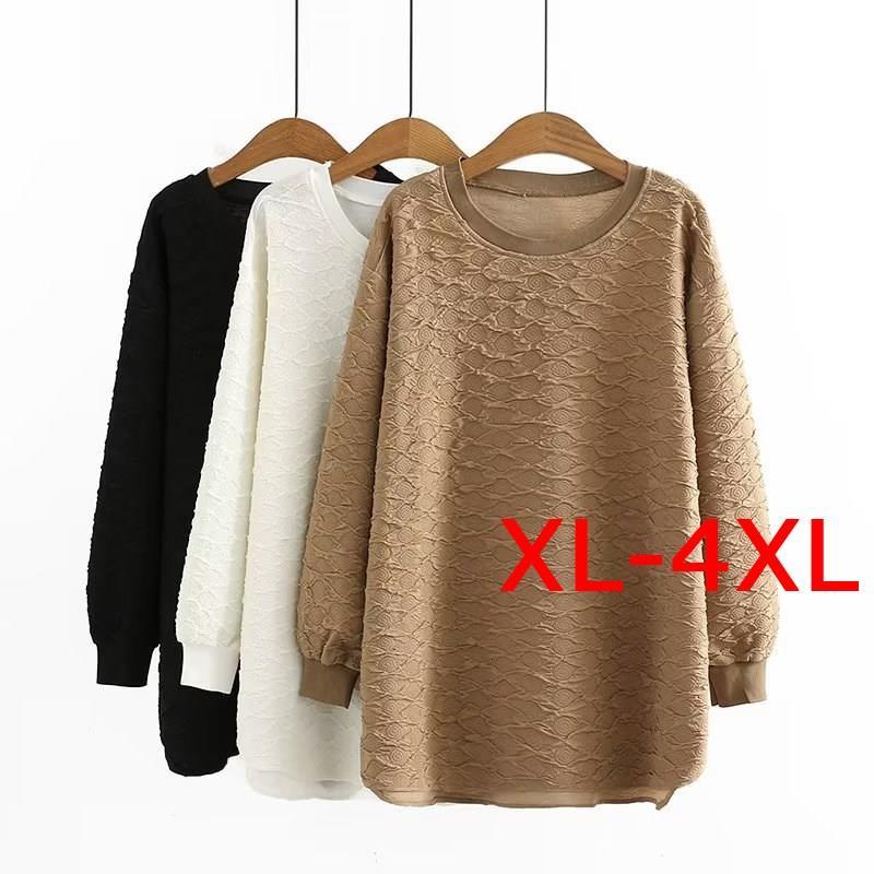 2023 autumn winter plus big size long sleeve t-shirt blouse