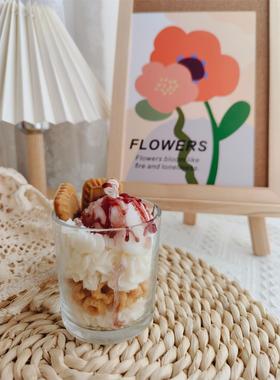 Strawberry Jam Candle Gel Wax Scented Candle in Glass Jars F