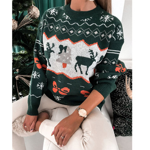 Casual Knit Shirt Ugly Christmas Sweater For Women Knitwear
