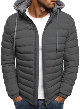 Casual Warm Winter Jacket For Men Mens Black Padded Coat Man
