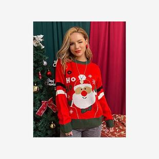 Ugly Christmas Sweater Women Ladies Knitwear Tops Clothes 23