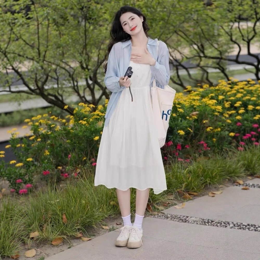 章若楠同款|欧若风天丝薄开衫衬衣女2026年夏新款气质长袖衬衫