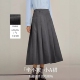 新款 通勤时尚 百褶半身裙女2025年秋季 气质高腰显瘦宽松A字中长裙