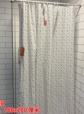 IKEA宜家 多克伯 浴帘浴室隔断帘防潮防水白色/多色180x200 厘米