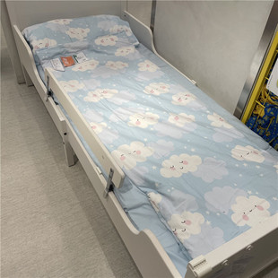 IKEA宜家 贝里芬克 儿童纯棉被套床上用品3件套可爱卡通云朵图案