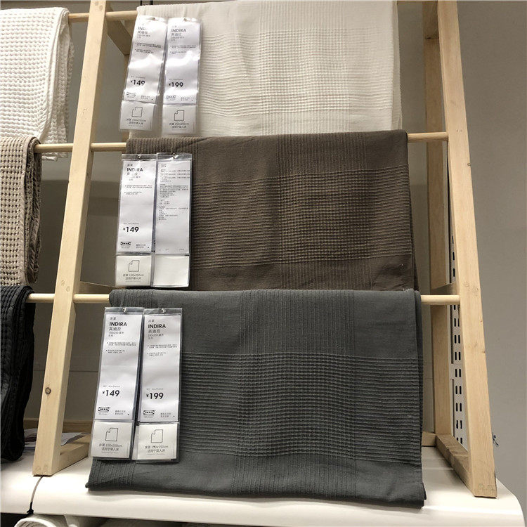 IKEA宜家防尘床罩床尾装饰毯子