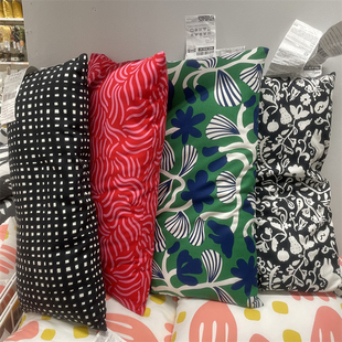 IKEA宜家 靠垫沙发抱枕长条护腰枕简约多色图30x58厘米 桑德莫特