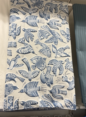 IKEA宜家 比特夏达 被套和枕套清新春意小鸟燕子图案床上温馨被罩