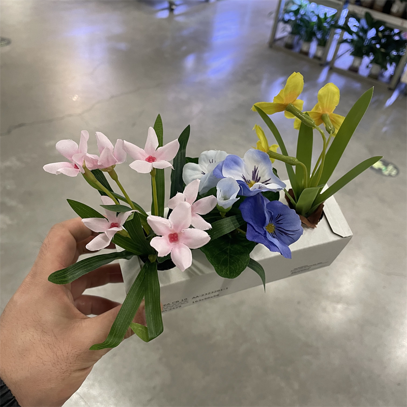 IKEA宜家 菲卡 仿真花人造盆栽家居装饰绿植小花栩栩如生人造假花