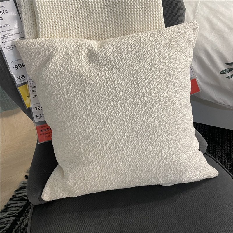 ikea宜家赫塞灰白色厘米靠垫套