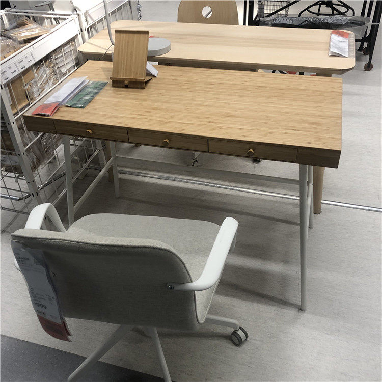ikea带抽屉竹制国内代购办公桌