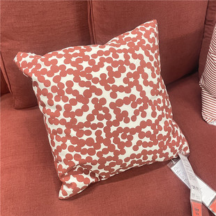 IKEA宜家 古倍瑟 靠垫套抱枕套防水室内/外 红色/波点图案50x50CM