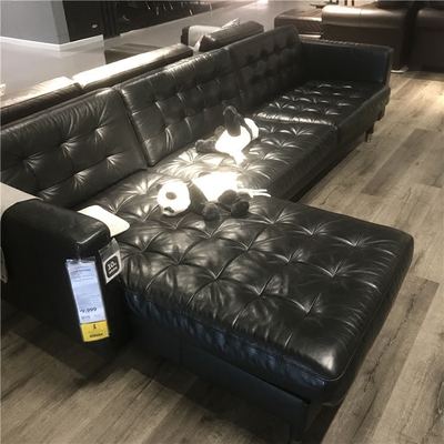 ikea国内代购兰德克纳真皮沙发