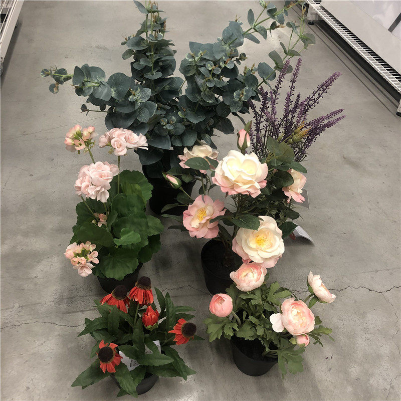 IKEA宜家 菲卡 人造盆栽植物仿真花假花玫瑰牡丹绣球装饰人造花