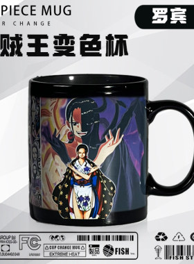 海贼王周边罗宾变色杯动漫二次元马克杯水杯创意谷子同人杯子