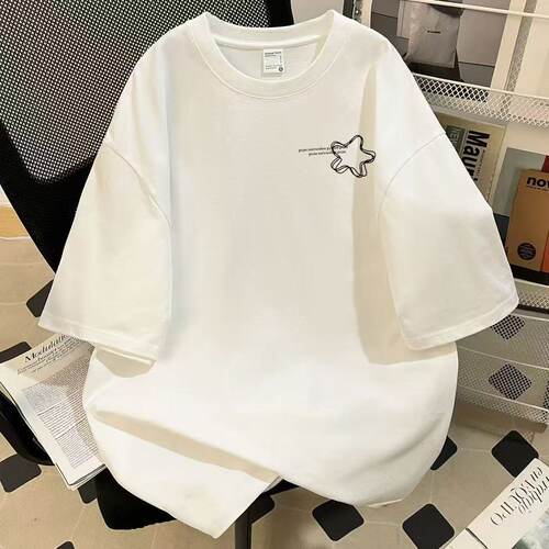 男女童夏季新款重磅纯棉短袖T恤中大童2026夏装宽松休闲圆领上衣