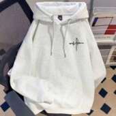 大童加绒帽衫 女童美式 简约潮牌字母印花纯棉连帽卫衣2026秋冬新款