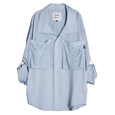 ASSEEN尔幸 亚麻混纺夏季防晒衬衫 轻薄透气舒适 男女同款