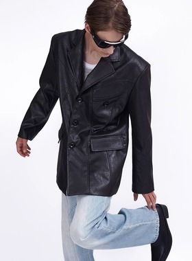 ASSEEN尔幸 进口涂层面料复古西装 男女同款