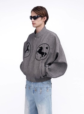 ASSEEN尔幸 “黑马夹克” 复古廓形夹克 男女同款