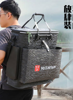 新款鱼箱装鱼桶钓鱼双肩