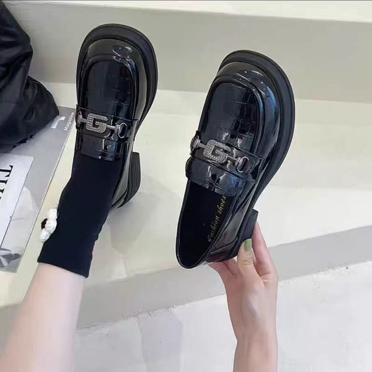 厚底乐福鞋女2025新款春秋玛丽珍女鞋子平底法式单鞋英伦风小皮鞋