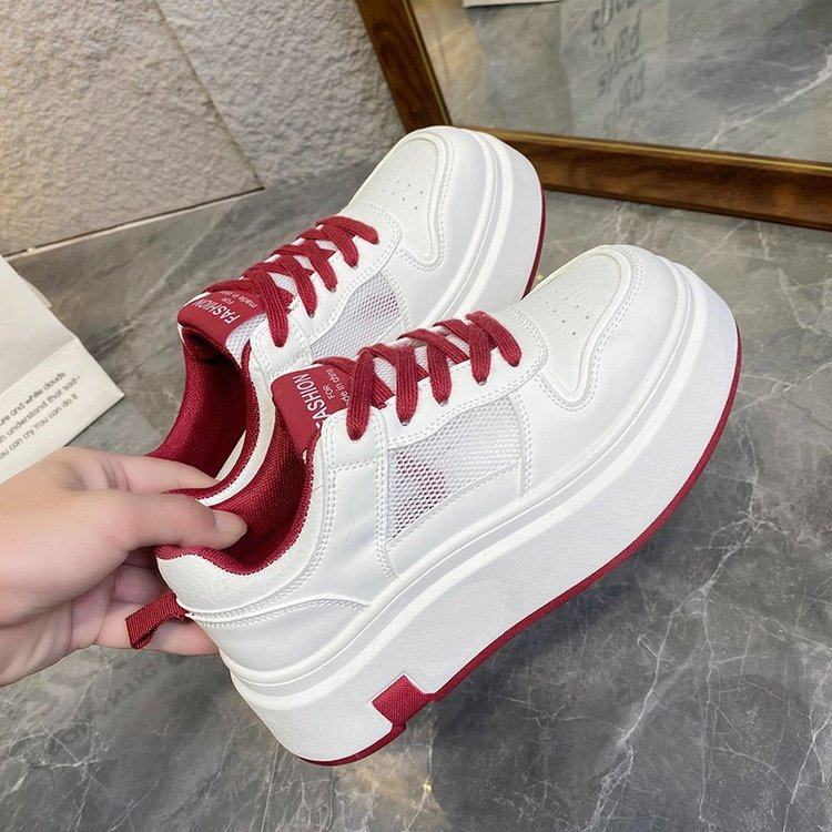 爆款小白鞋女2025年夏季新款松糕厚底百搭休闲运动板鞋增高面包鞋,运动鞋new,德训鞋,淘宝优惠券,粉丝福利购,淘宝优惠卷