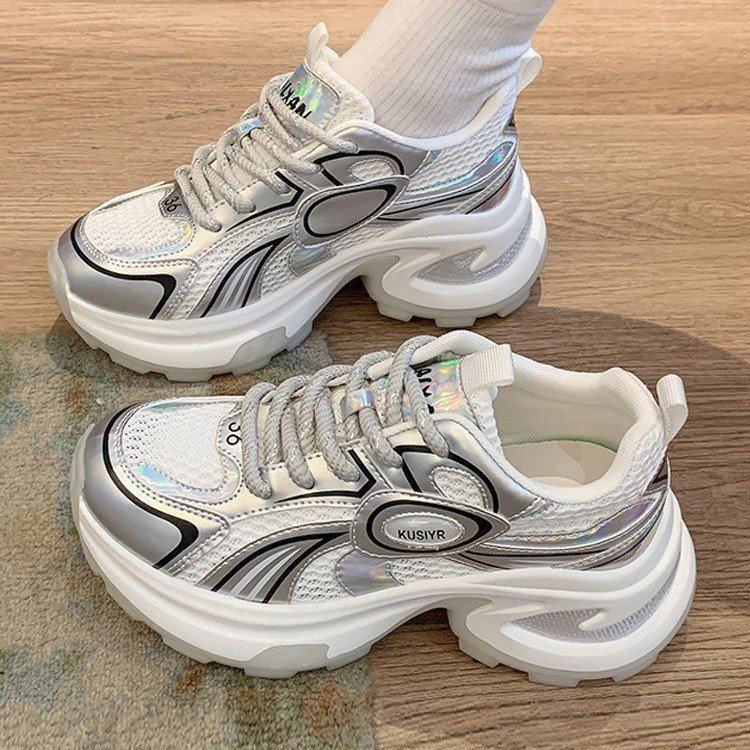 老爹鞋女夏网鞋透气网面女鞋百搭厚底小白鞋配裙子鞋子运动休闲鞋,运动鞋new,德训鞋,淘宝优惠券,粉丝福利购,淘宝优惠卷